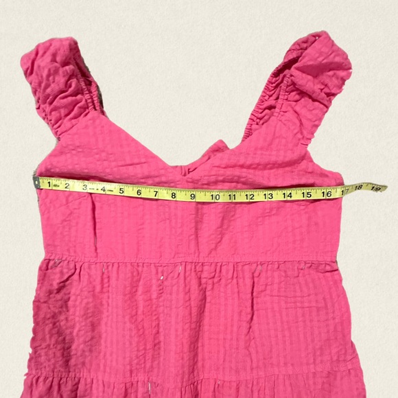 Old Navy Sleeveless Fit & Flare Tiered Smocked Seersucker All-Day Maxi Dress - Picture 11 of 14